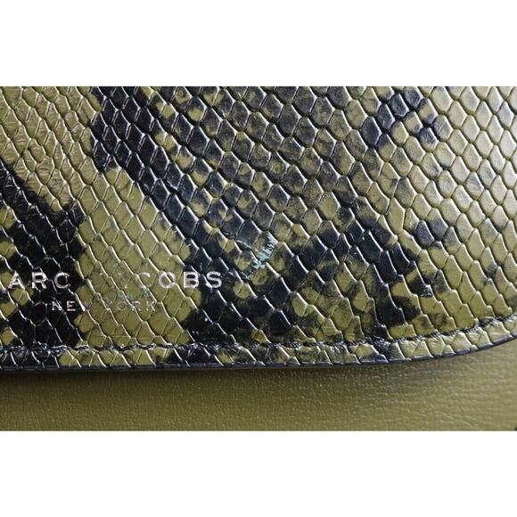 Marc Jacobs Bag Womens Leather Rider Embossed Green Snakeskin Crossbody Shoulder - Picture 13 of 16